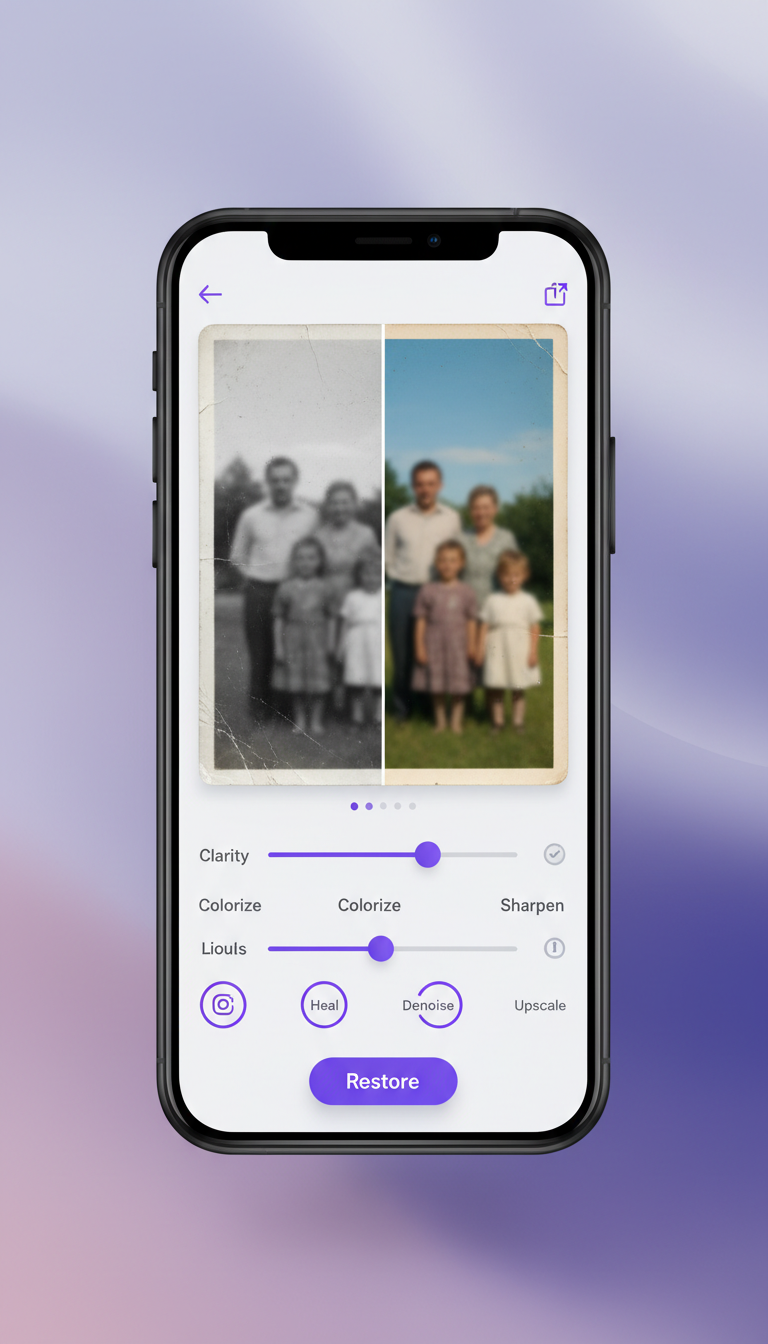 AI photo restoration mobile