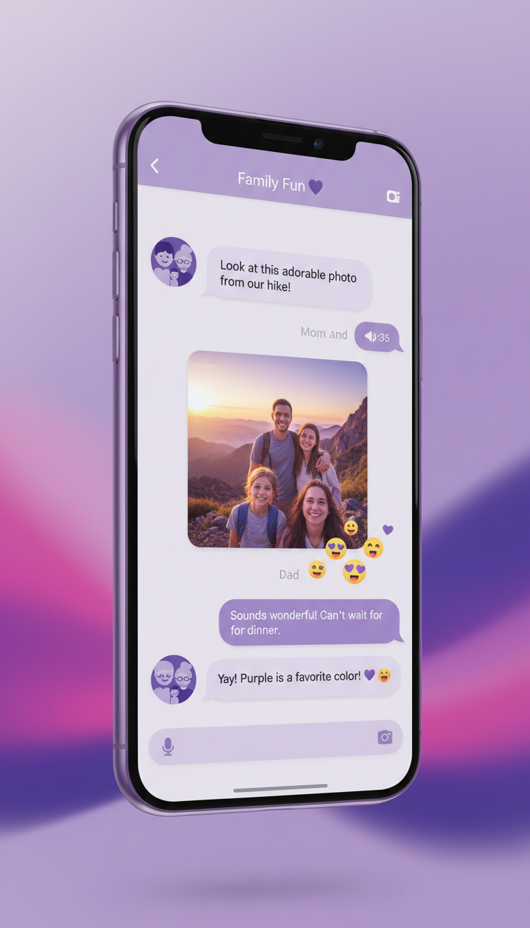 Family chat app screen